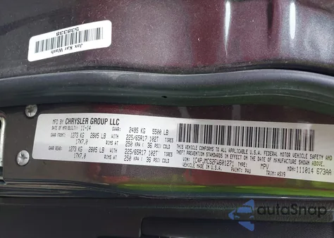 2015 Jeep Cherokee Latitude из США, поврежденный, VIN 1C4PJMCS2FW601271